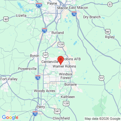 Map to  office in Warner Robins, GA