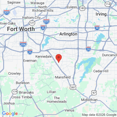 Map to  office in Rush Creek Dentistry