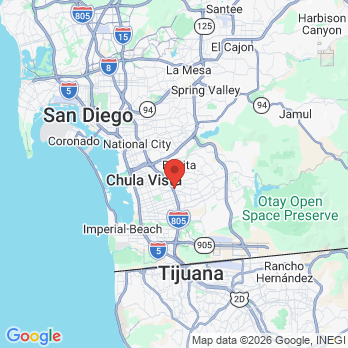 Map to Woodside Dental office in Chula Vista, CA