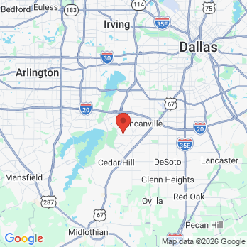 Map to Precision Dental Care office in Duncanville, TX