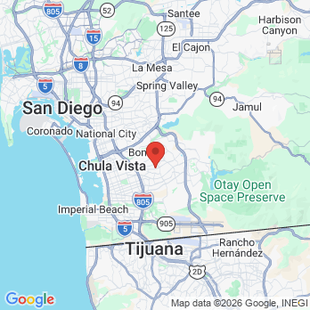 Map to Meigs Family Dental office in Chula Vista, CA