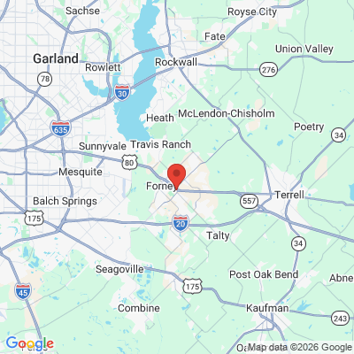 Map to  office in Forney, TX