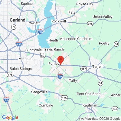 Map to  office in Forney, TX