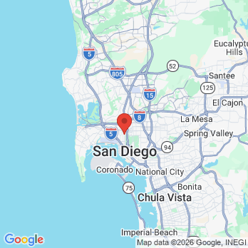 Map to Dentique office in San Diego, CA