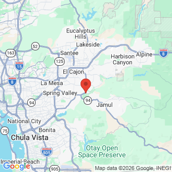 Map to RANCHO DENTAL ARTS office in El Cajon, CA