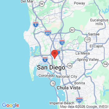 Map to Jeffrey S. Keeny, D.D.S. office in San Diego, CA