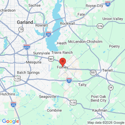 Map to  office in Forney, TX