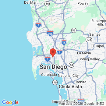 Map to Center for Dental Restorations office in San Diego, CA