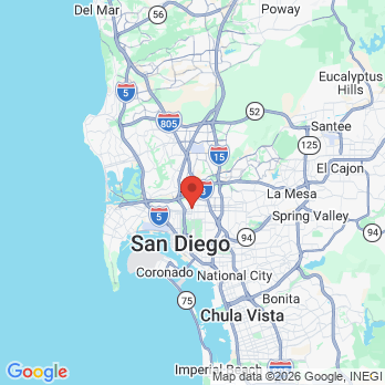 Map to Park Blvd Oral Surgery office in San Diego, CA