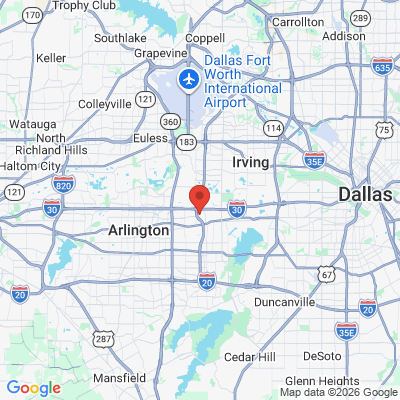 Map to  office in Grand Prairie, TX