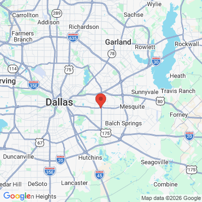 Map to  office in Dallas, TX