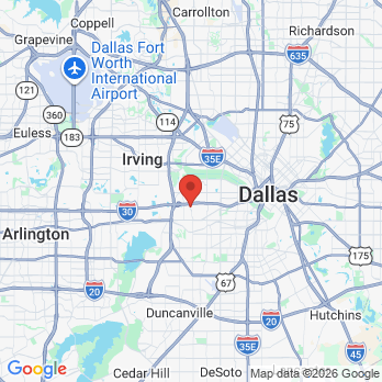 Map to Dallas City Endodontics office in Dallas, TX