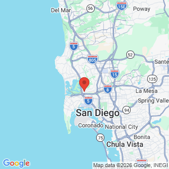 Map to San Diego Cottage Dentistry office in San Diego, CA