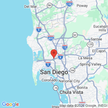 Map to Jon W. Cassell D.D.S. office in San Diego, CA