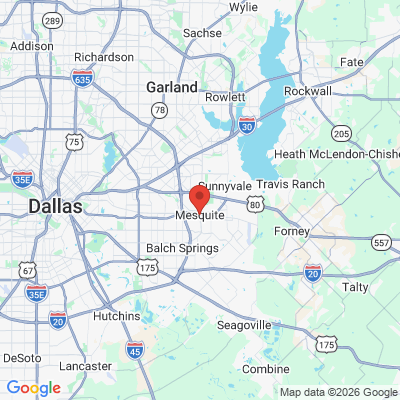 Map to  office in Mesquite, TX