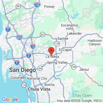 Map to Endodontics John C. Pawlak, D.D.S. office in La Mesa, CA