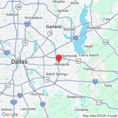 Map to  office in Mesquite, TX