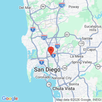 Map to Oasis Dentistry office in San Diego, CA
