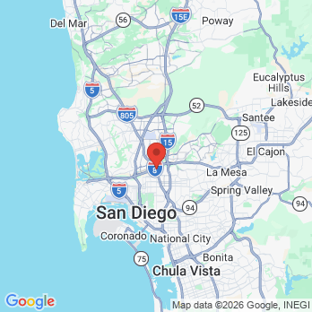 Map to Mission Valley Premier Oral & Facial Surgery office in San Diego, CA