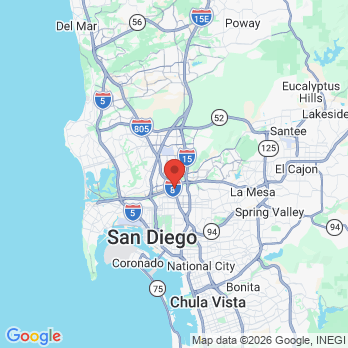 Map to Mission Valley Oral & Maxillofacial Surgery Inc office in San Diego, CA
