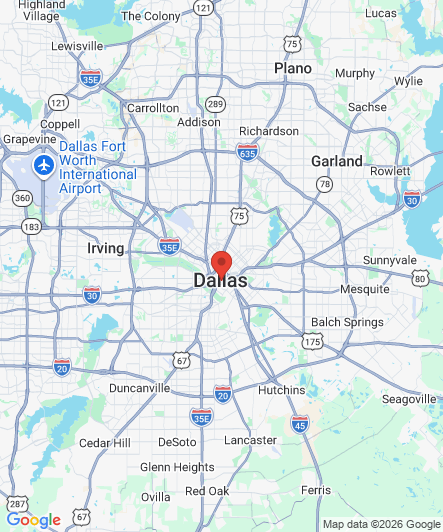 Map to Princess Dental Staffing Agency office in Dallas, TX