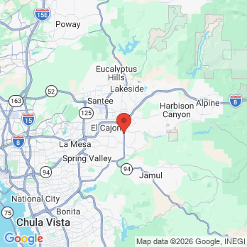 Map to Stephan Family Dental office in El Cajon, CA