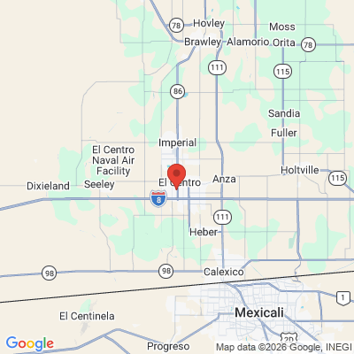 Map to  office in El Centro, CA