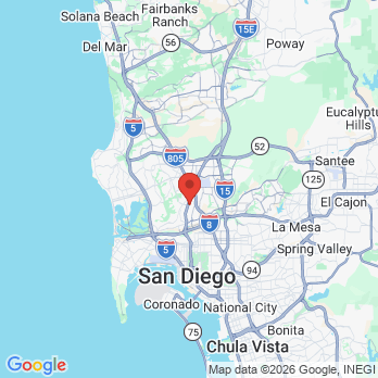Map to New Smile Dentistry office in San Diego, CA