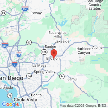 Map to Bella Dental Group office in El Cajon, CA