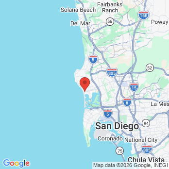 Map to A. James Muir DDS office in San Diego, CA
