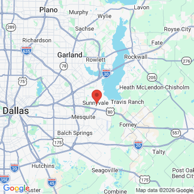 Map to  office in Sunnyvale, TX