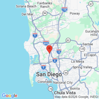 Map to Mark R. Bishop, D.D.S. office in San Diego, CA