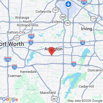 Map to 10 Day Smiles of Arlington office in Arlington, TX