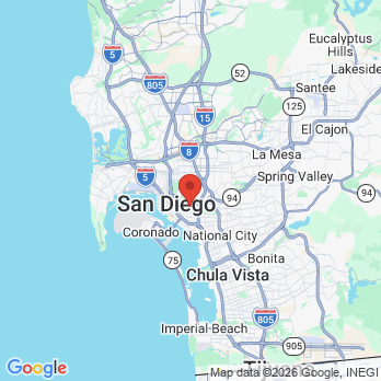 Map to Unite Here San Diego office in San Diego, CA