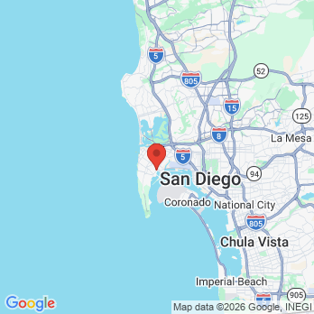 Map to Dr. Tino Ferreira, D.D.S. office in San Diego, CA