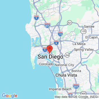 Map to Bankers Hill Dental office in San Diego, CA