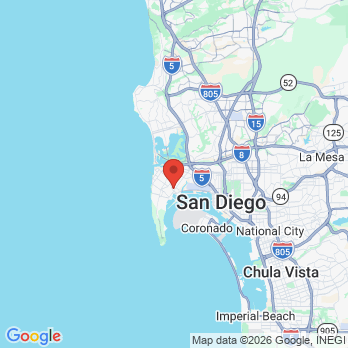 Map to Mark Kretz, DDS, APC office in San Diego, CA