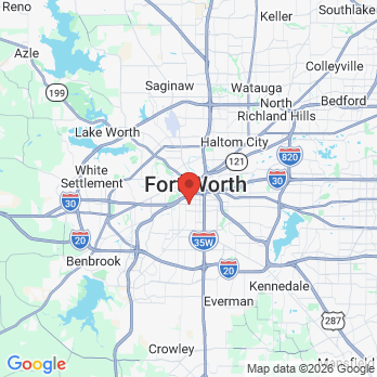 Map to David Tillman DDS office in Fort Worth, TX