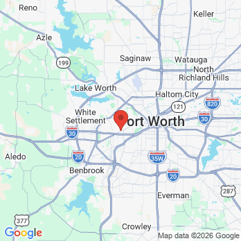 Map to Paulus Dental & Paulus Orthodontics office in Fort Worth, TX