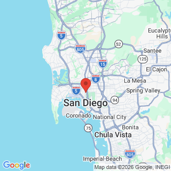 Map to Mary M O’Connor, DDS, Inc. office in San Diego, CA
