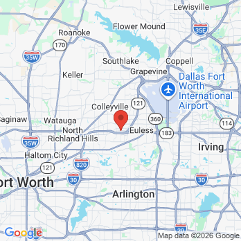 Map to Marea White DDS office in Bedford, TX