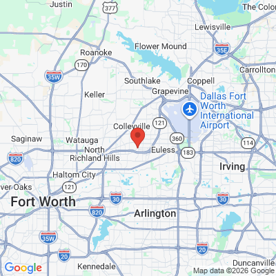 Map to  office in Bedford, TX