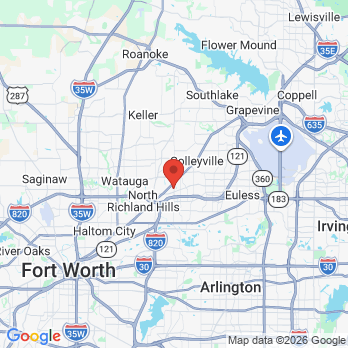 Map to Brookshire Dentistry office in Hurst, TX