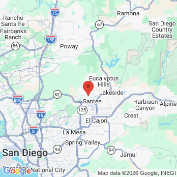 Map to Dental Express Santee office in Santee, CA