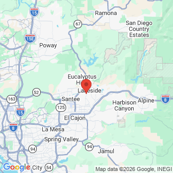 Map to Dr Ana Cluff and Associates office in Lakeside, CA