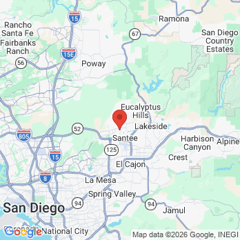 Map to Confident Smiles office in Santee, CA