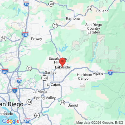 Map to  office in Lakeside, CA
