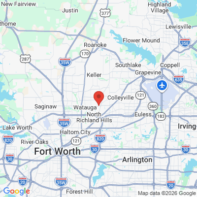 Map to  office in North Richland Hills, TX
