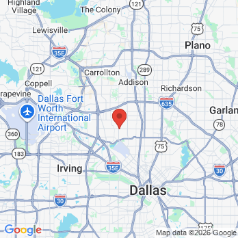 Map to Mi Sonrisa office in Dallas, TX