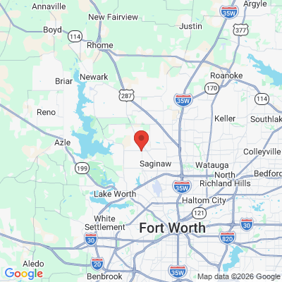 Map to  office in Saginaw, TX